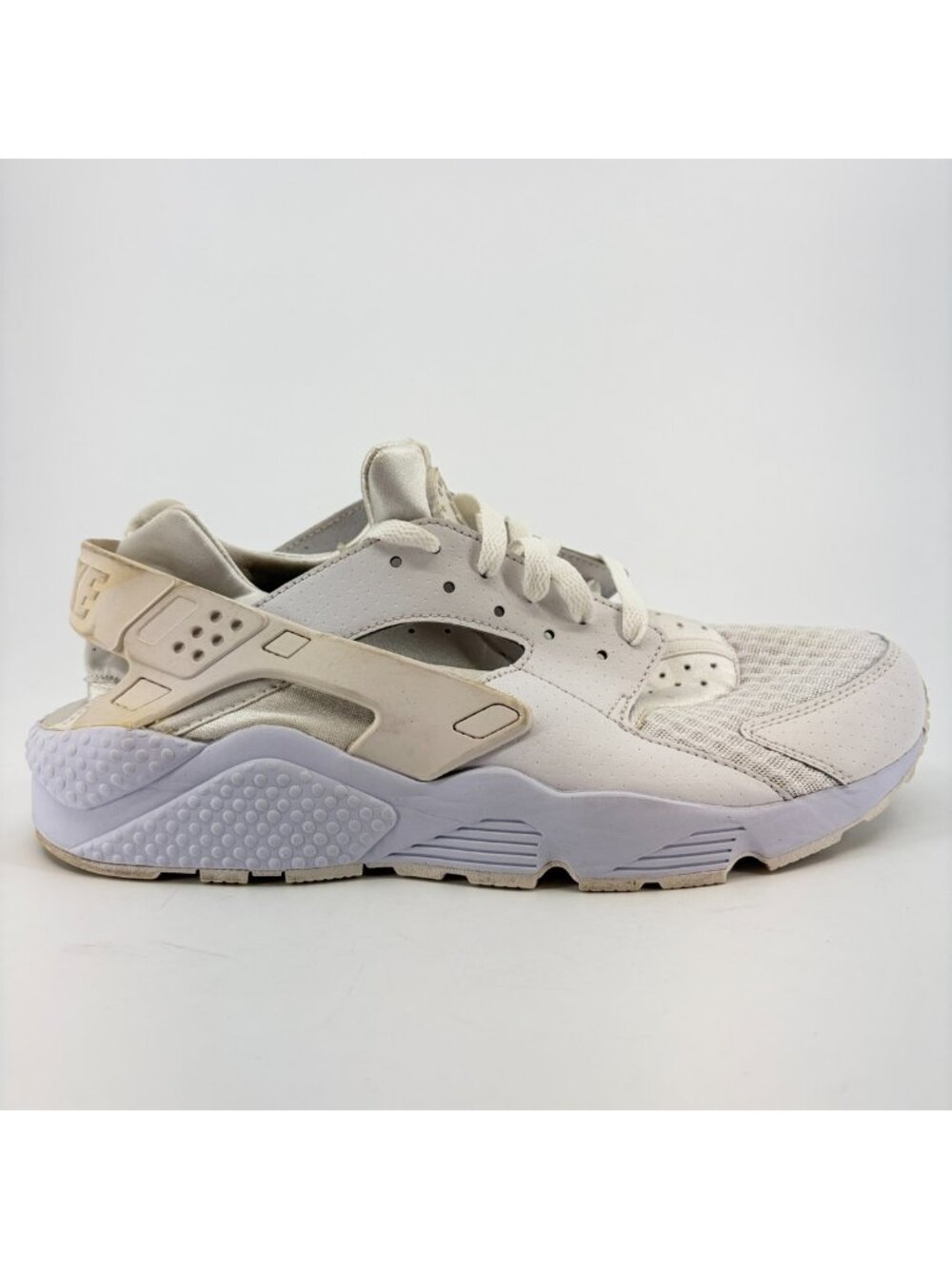 Nike Air Huarache Run Mens Size 12 White Athletic Running Walking Shoes Sneakers